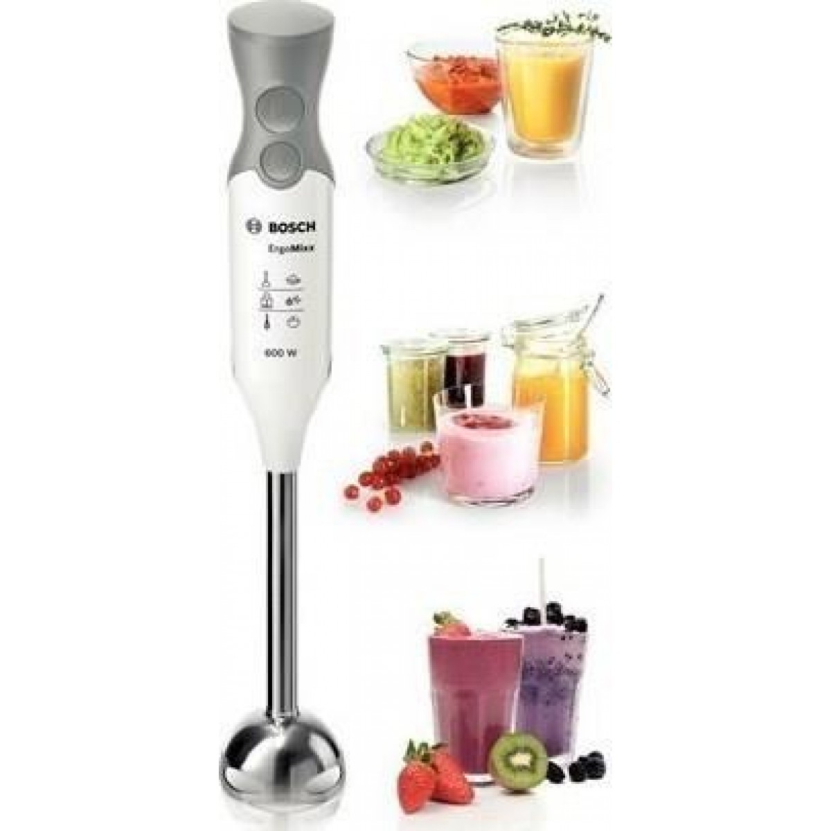 Bosch Hand Blender Set ErgoMixx MSM66110 600W White / Gray