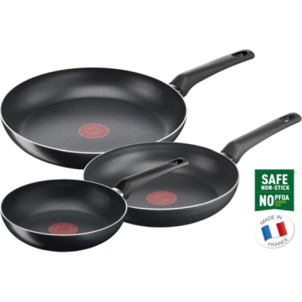 Tefal B5569153 Σετ Τηγάνια 3 τεμαχίων με Αντικολλητική Επίστρωση