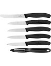 Victorinox Swiss Classic veget Σετ Μαχαίρια Κουζίνας και Αποφλοιωτής 6pcs, Black