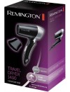 Remington D 2400 travel hair dryer 1400 watt black silver