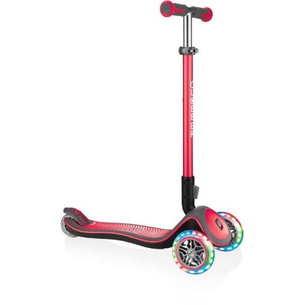 Globber Elite Deluxe With Light-up Wheels Scooter, red (444-402)