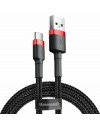 Baseus Cafule Braided USB 2.0 Cable USB-C male - USB-A male Μαύρο 2m (CATKLF-C91)