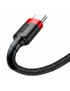 Baseus Cafule Braided USB 2.0 Cable USB-C male - USB-A male Μαύρο 2m (CATKLF-C91)