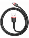 Baseus Cafule Braided USB 2.0 Cable USB-C male - USB-A male Μαύρο 2m (CATKLF-C91)