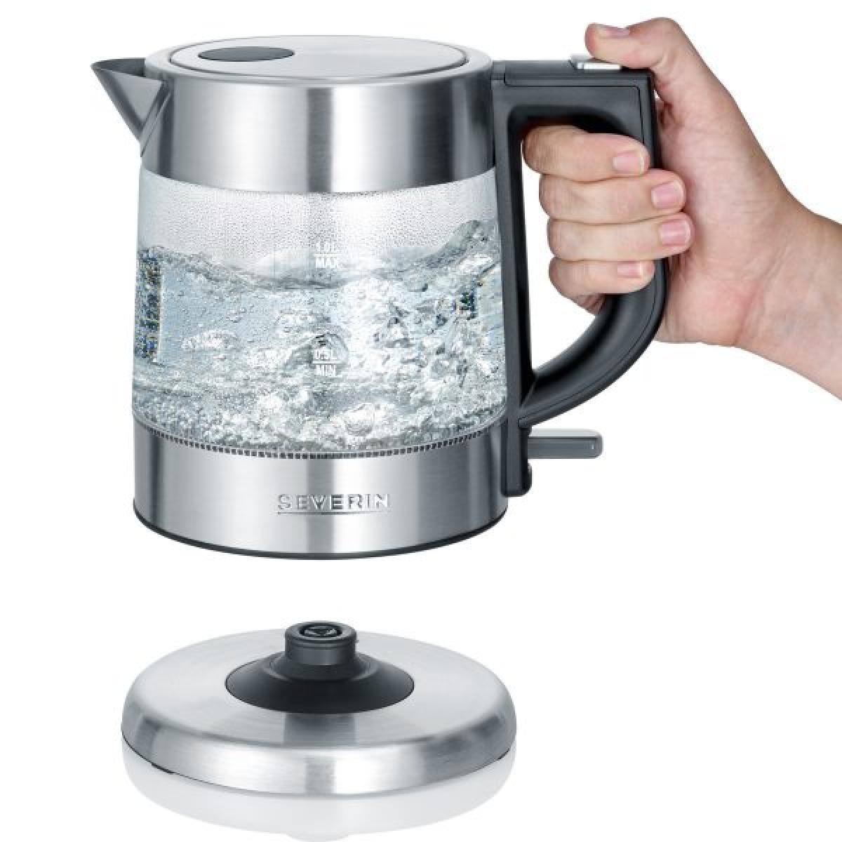 Severin WK 3468 Glass Water Kettle 1lt 2200 wattl  inox