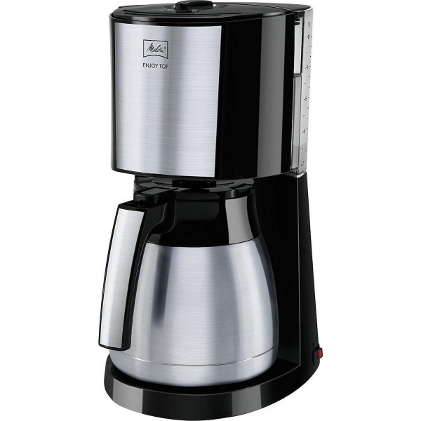 Melitta Enjoy Top Therm Inox 1017-08 Καφετιέρα Φίλτρου 1000 watt 1,25lt Black