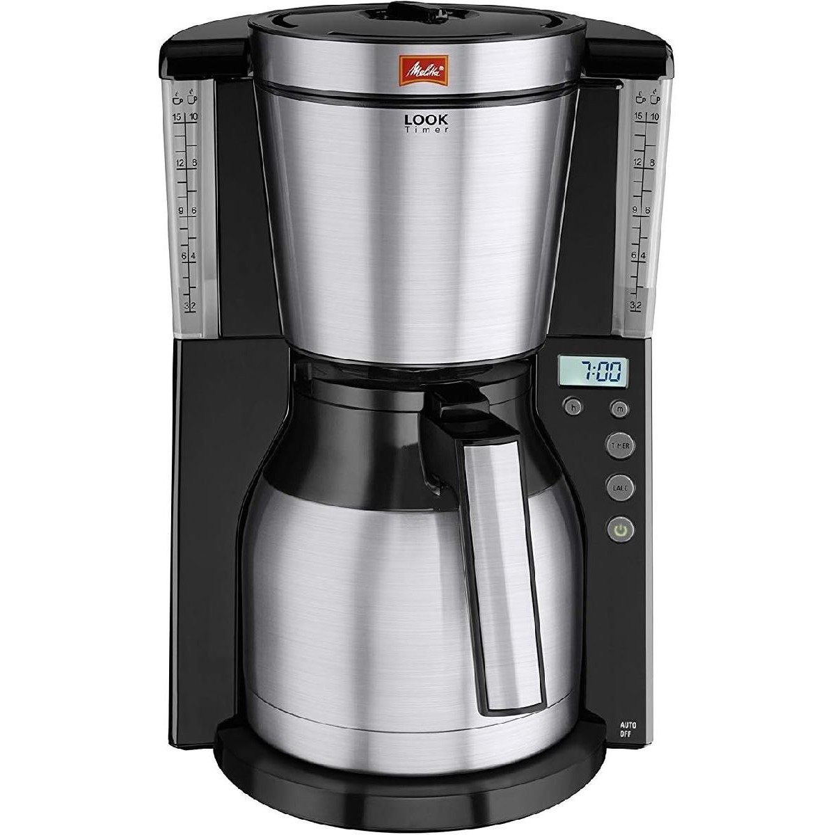 Melitta Look IV Timer Therm  1011-16  1,25lt 1080 watt black brushed Steel