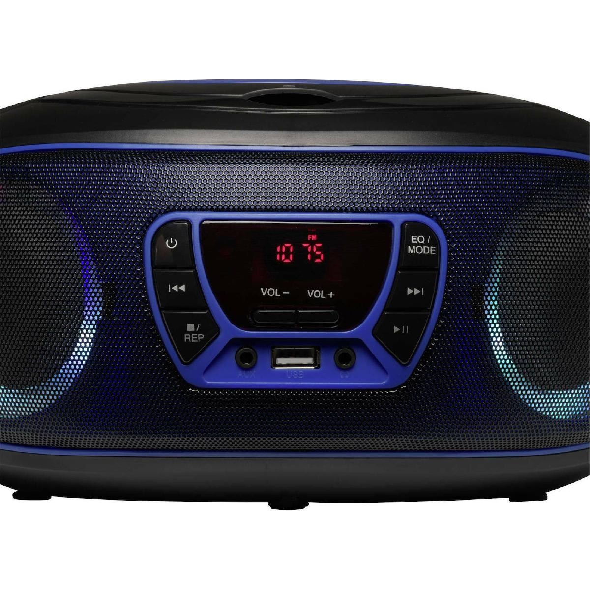 Denver TCL-212BT FM boombox with bluetooth,USB,CD player & AUX input blue