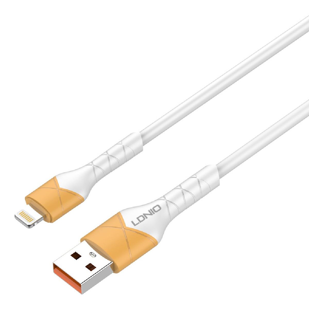 LDNIO LS802 Καλώδιο Φόρτισης Lightning σε USB 30 watt 2m, white