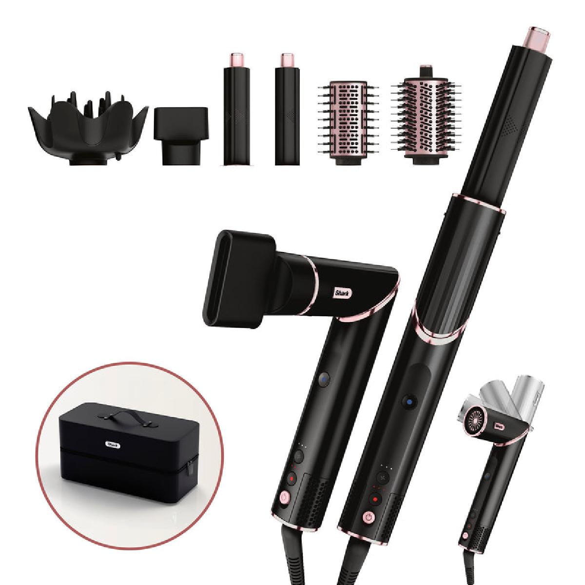 Shark HD440EU FlexStyle 5-in-1 Air Styler & Hair Dryer with Storage Case 1400 watt black rose