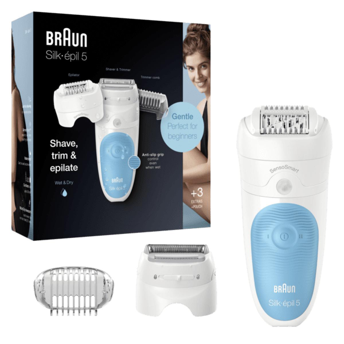 Braun Silk-epil 5 5-605 epilator white blue