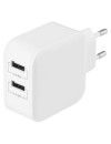 Deltaco USB-AC175 charger 24 watt 2x USB 4.8A white