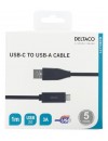 Deltaco USBC-1004M USB-C to usb-Α cable 1m 3A black