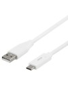 Deltaco USBC-1009M USB-C to usb-Α cable 1m 3A white