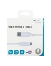 Deltaco USBC-1009M USB-C to usb-Α cable 1m 3A white