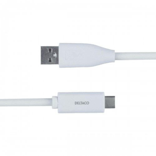 Deltaco USBC-1011M USB-C to usb-Α cable 2m 3A white