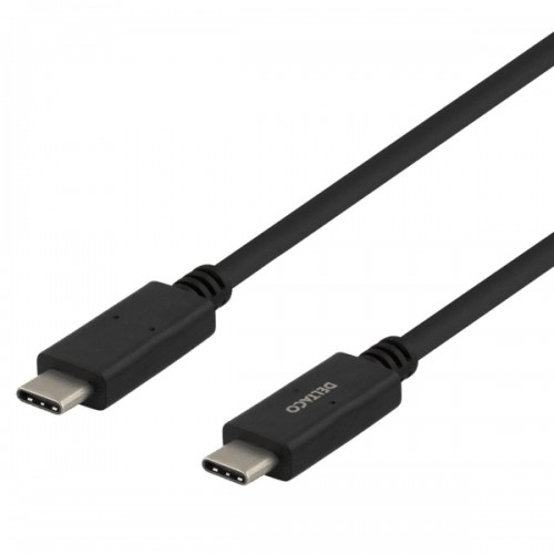 Deltaco USBC-1501M USB-C to USB-C cable 1m 5A  black