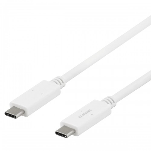 Deltaco USBC-1502M USB-C to USB-C cable 1m 5A white