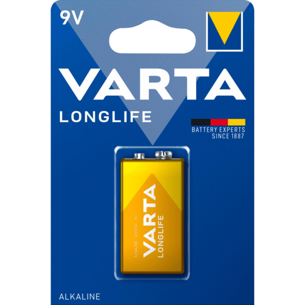 Varta LONGLIFE Battery Alkaline  6LR61 9V 1pc-blister