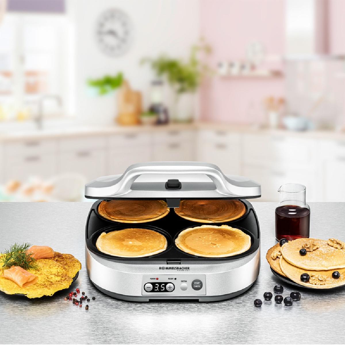 Rommelsbacher Pam PC 1800 Pancake Maker  1800 watt silver