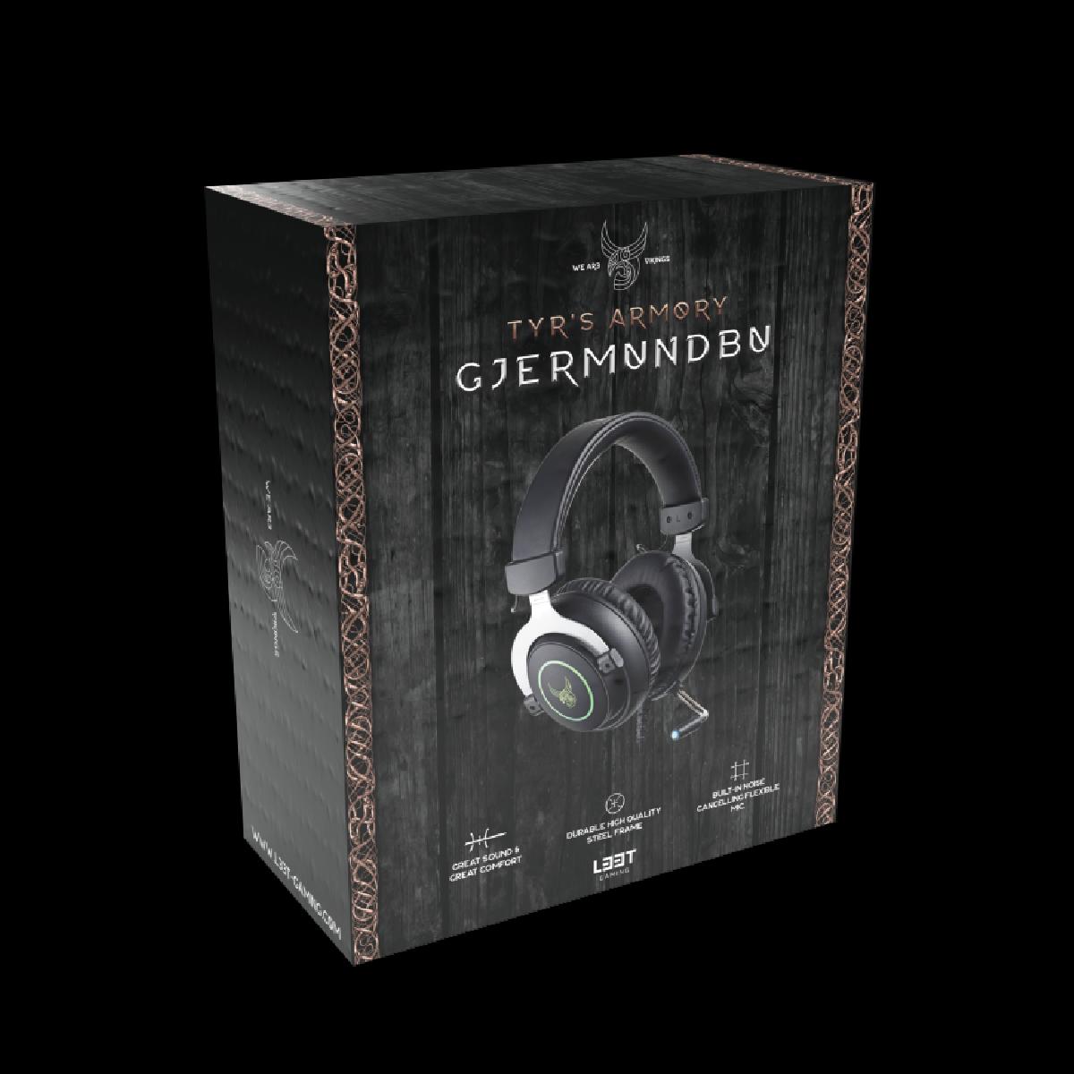 L33T Gaming Headset Gjermundbu led RGB 3,5mm black