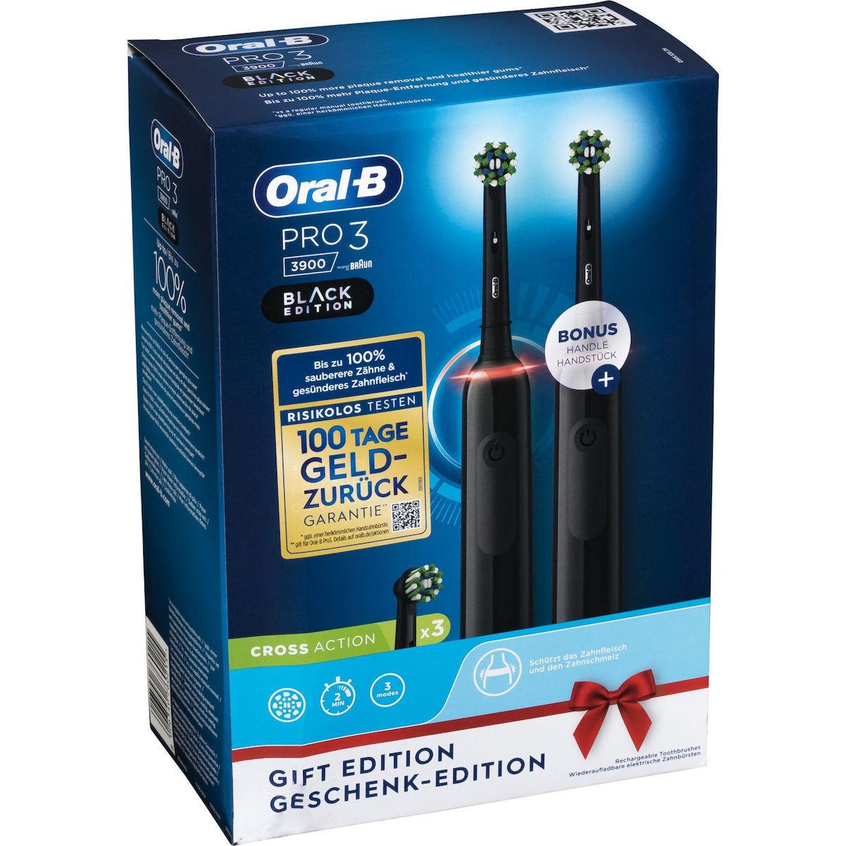 Oral-B Pro 3 3900 Black Edition Ηλεκτρική οδοντόβουρτσα duopack