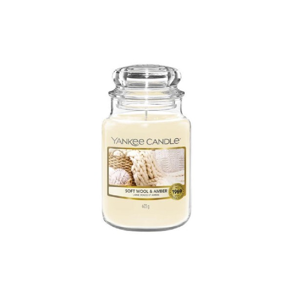 Yankee Candle Soft Wool and Amber Αρωματικό Κερί 411gr