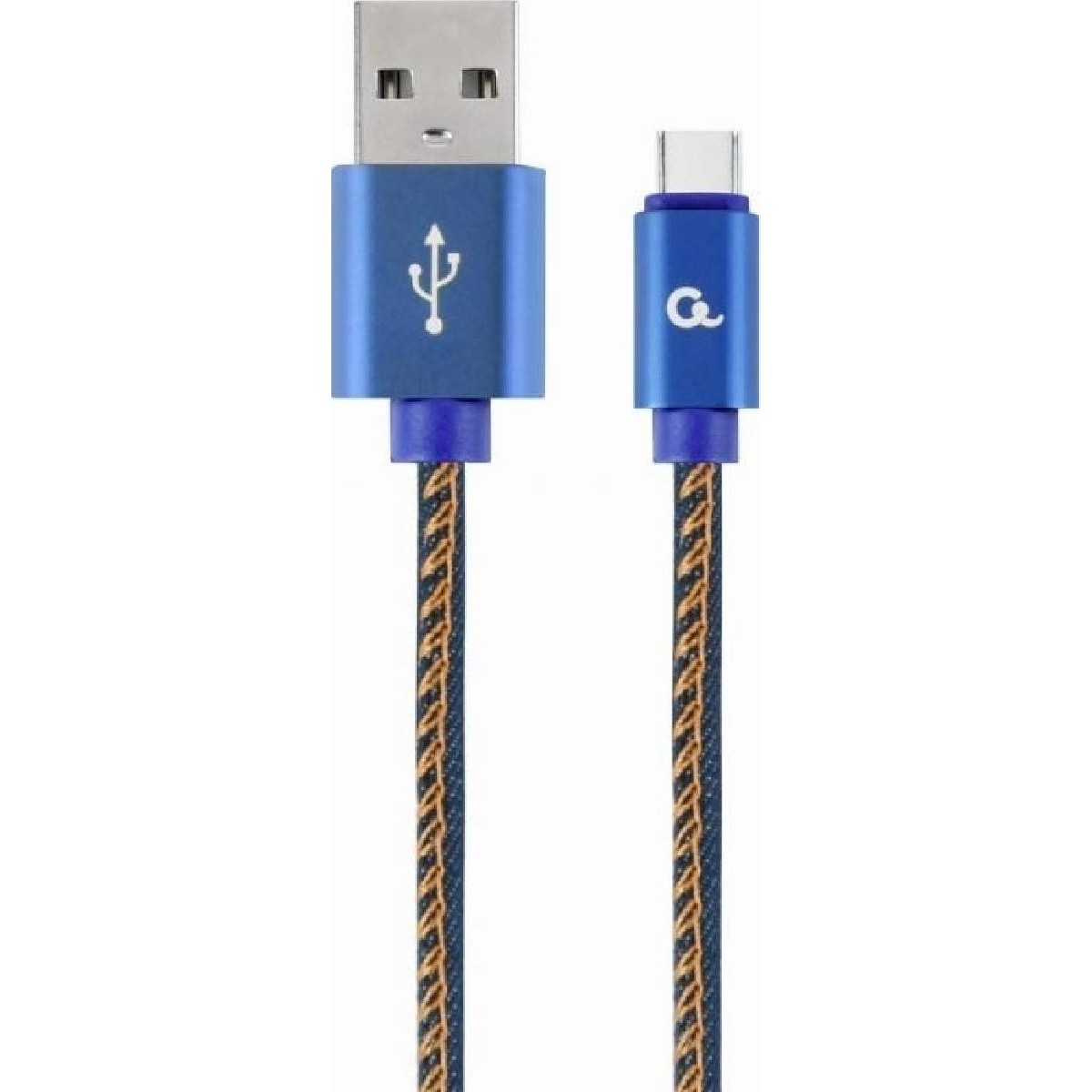 Cablexpert PREMIUM JEANS TYPE-C USB CABLE  1M blue