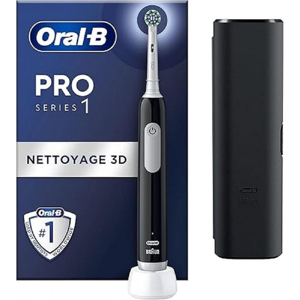 Oral-B Pro Series 1 Electric Toothbrush Black and Travel Case (914170)