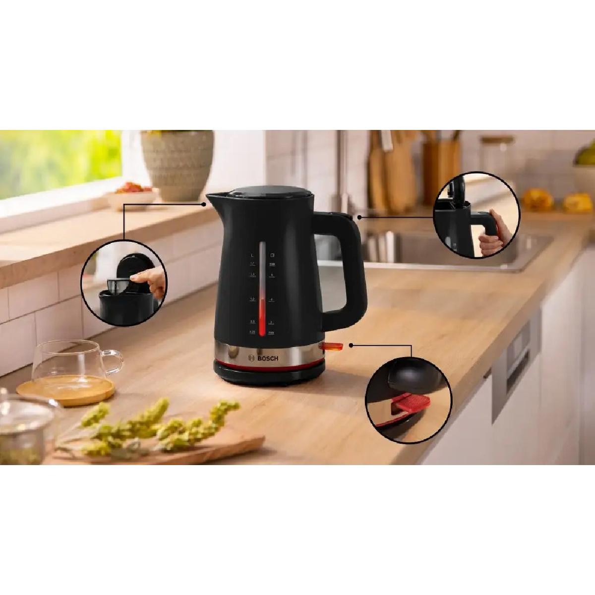 Bosch TWK4M223 MyMoment Βραστήρας 1.7lt 2400 watt black