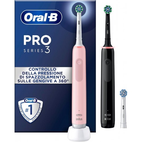 Oral-B Pro series 3 3900N  Ηλεκτρική Οδοντόβουρτσα  duo edition black pink