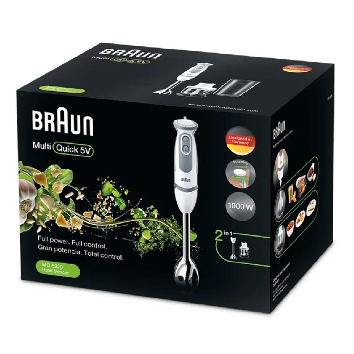 Braun MultiQuick 5 Vario MQ5220WH Ραβδομπλέντερ  1000 watt white