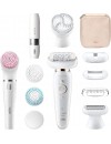 Braun SES 9105 Beauty Set 9 Flex epilator + FaceSpa white gold