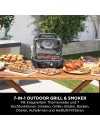 Ninja OG901EU Woodfire Pro Connect XL Outdoor Electric BBQ Table Grill & Smoker blue black