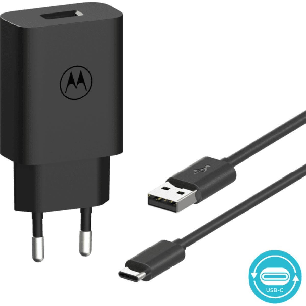 Motorola JMC202-C TurboPower charger 20 watt USB-A to USB-C with cable black