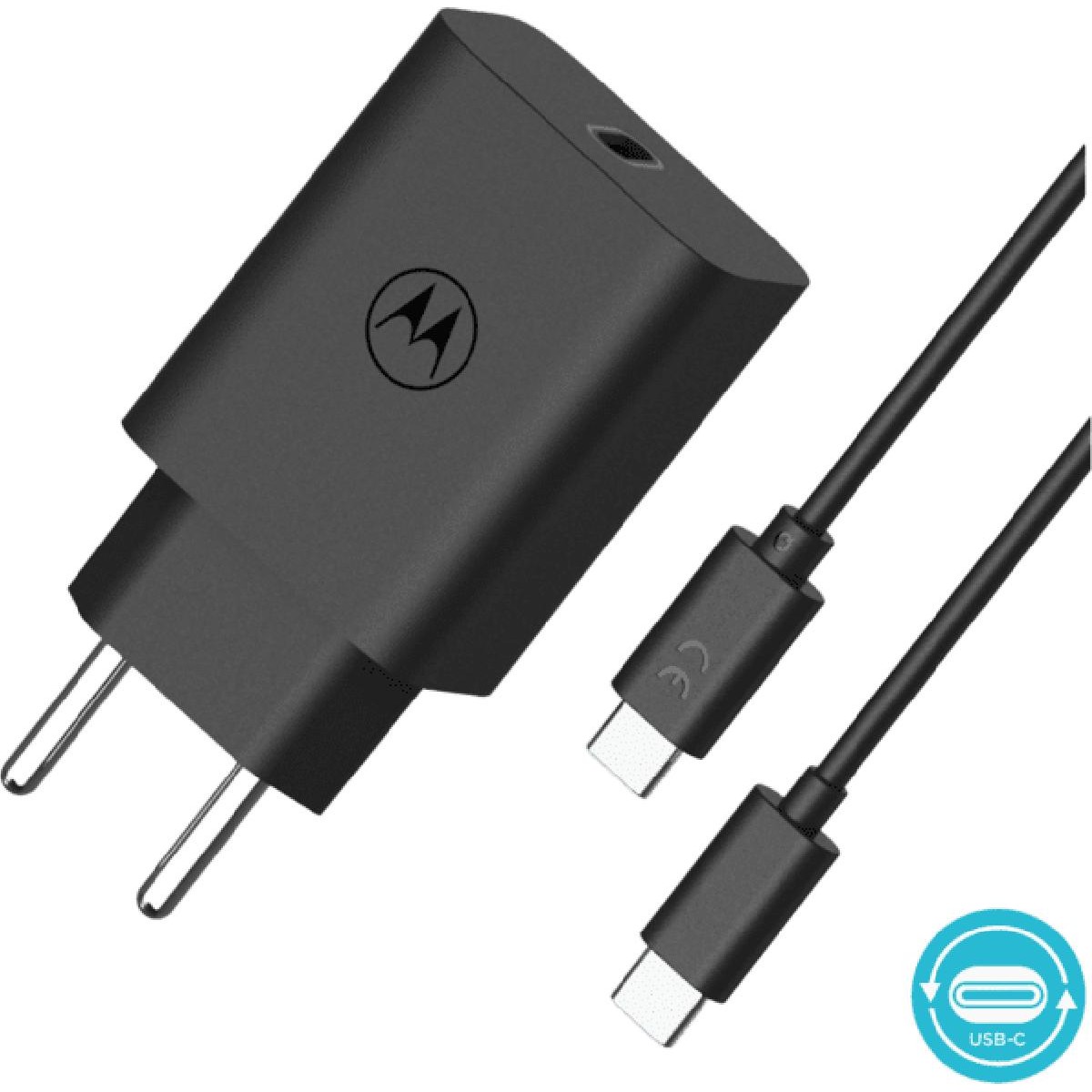 Motorola JMC302 TurboPower charger 30 watt USB-C to USB-C with cable black