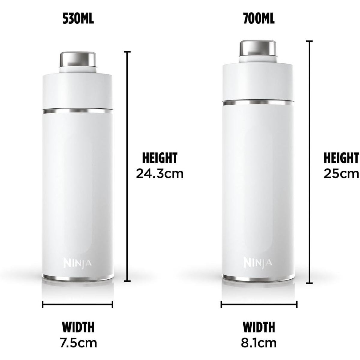 Ninja Thirsti 700 ml Travel Bottle white