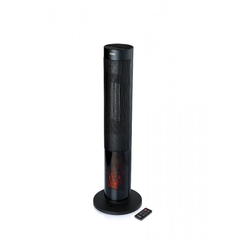 Domo DO7345H Ceramic Heating Tower with Timer and Fireplace effect 2000 watt black