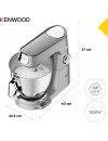 Kenwood KVL85.594SI Titanium Chef Baker XL stand mixer 1200 watt 7 lt