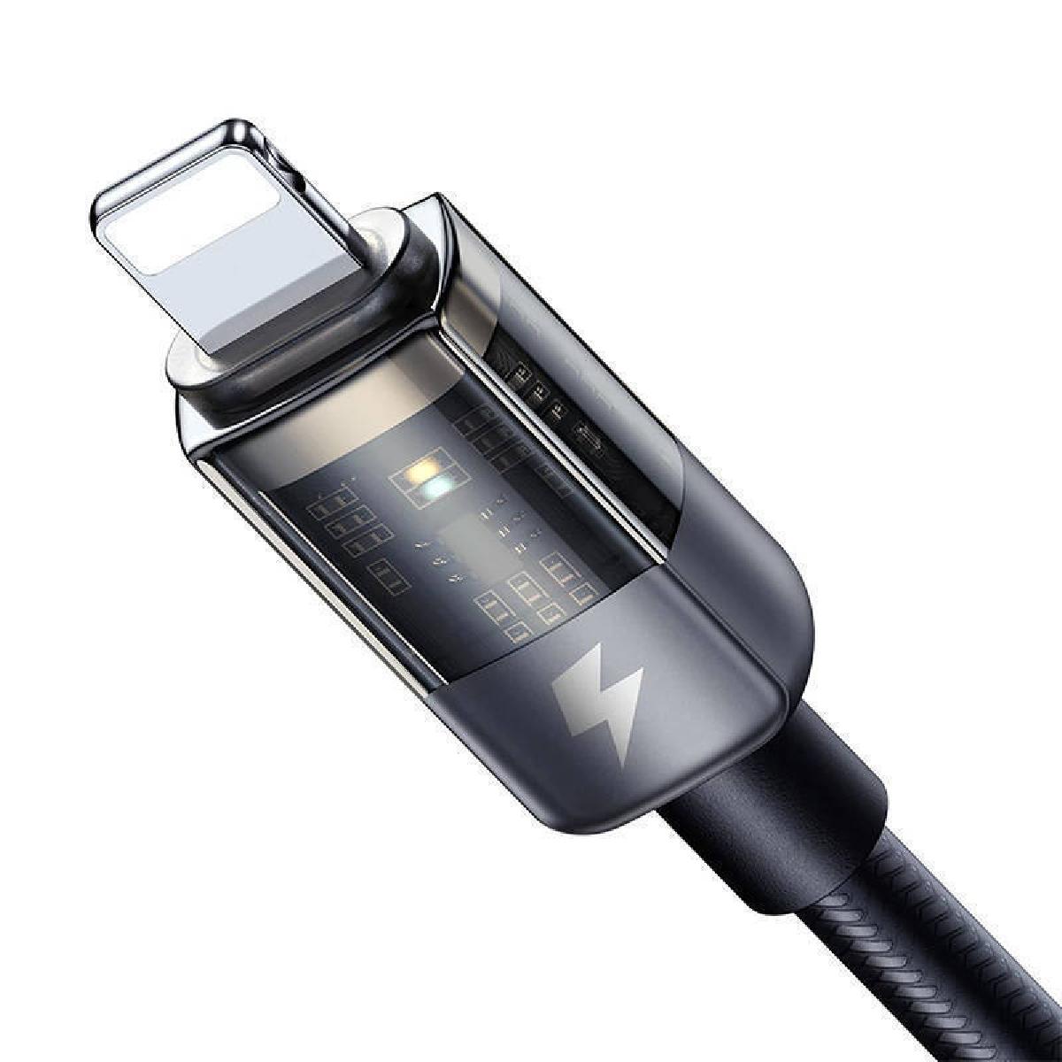 Mcdodo CA-3140 Auto Power Off USB-A to Lightning Transparent Data Cable 1.2m black