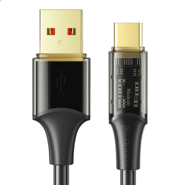 Mcdodo CA-2090 USB-A to Type-C 6A Data Cable with LED 1.2m black