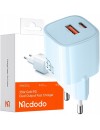 Mcdodo CH-0154 33 watt USB-A +USB-C GAN Fast Charger (EU) blue