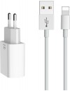 Mcdodo CH-6720 2 USB-A Charger(EU) + Lightning Cable 1m Travel Set white