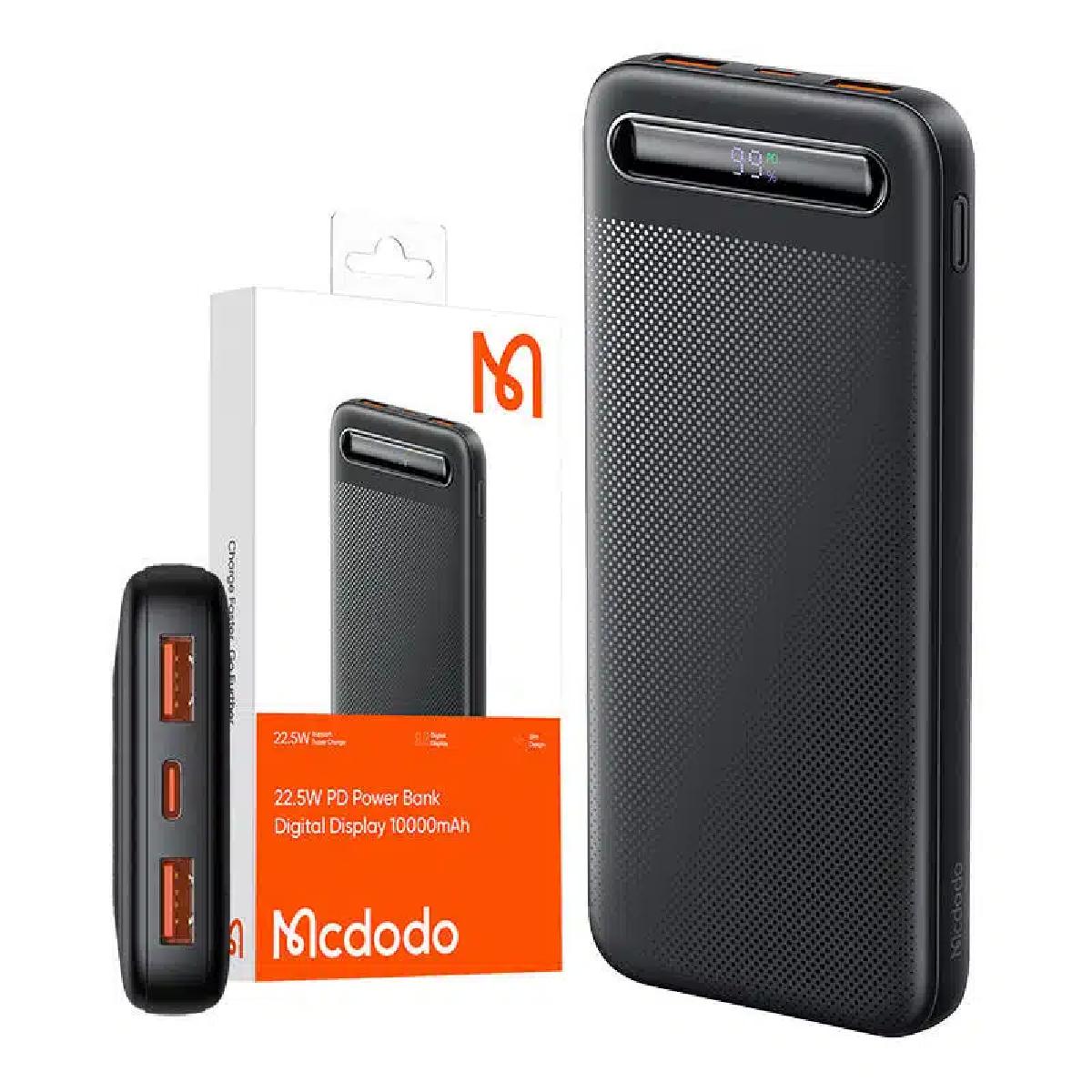 Mcdodo MC-3881 PD Power Bank 22.5 watt Digital Display 10000mAh 2A  black