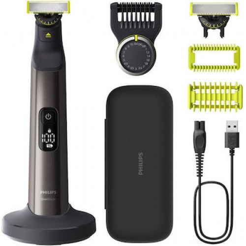 Philips OneBlade Pro 360 QP6652/61 beard trimmer Wet & Dry Grey + 2 heads + case