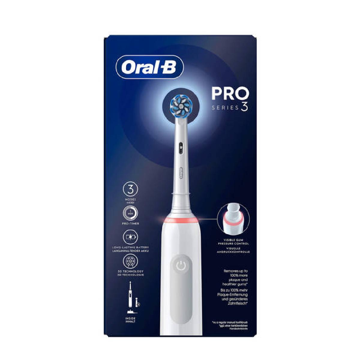 Oral-B Pro series 3 3000 Sensitive Clean toothbrush white (760918)